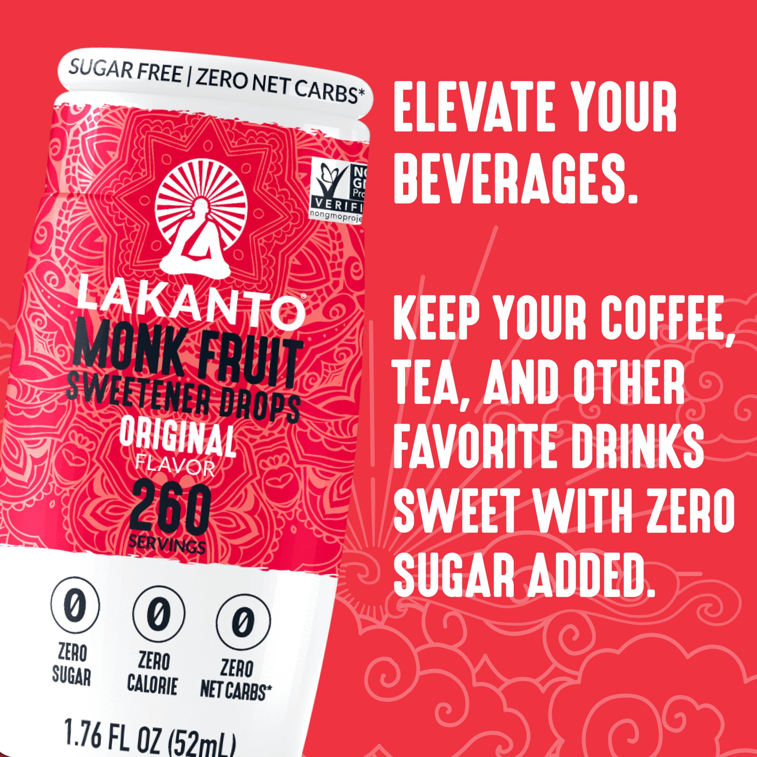 Yogurt bowl finished with Lakanto Original Monk Fruit Drops