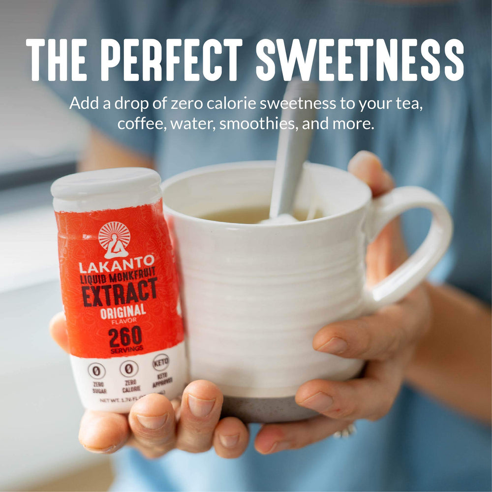 Lakanto Monk Fruit Drops Lemon flavor adds sugar-free zest to tea.