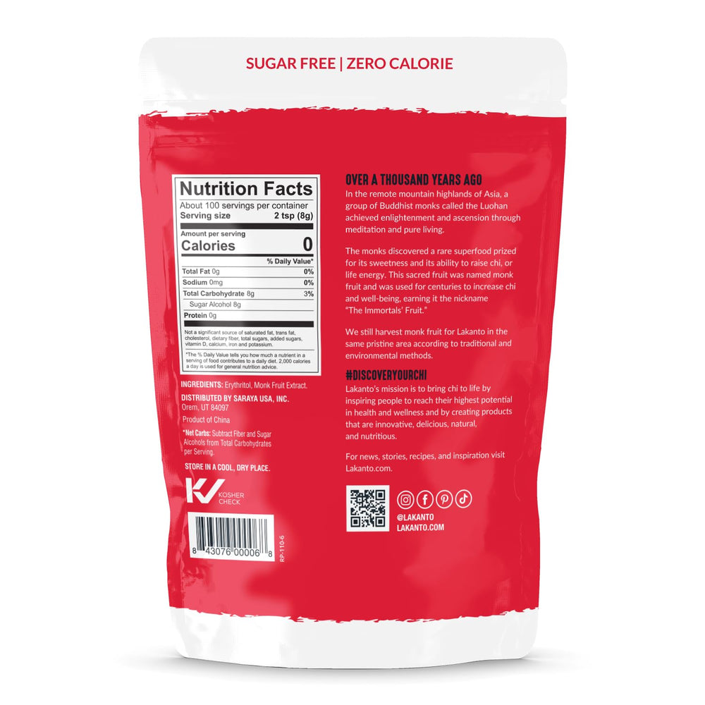 Lakanto monkfruit sweetener dissolves easily in coffee.