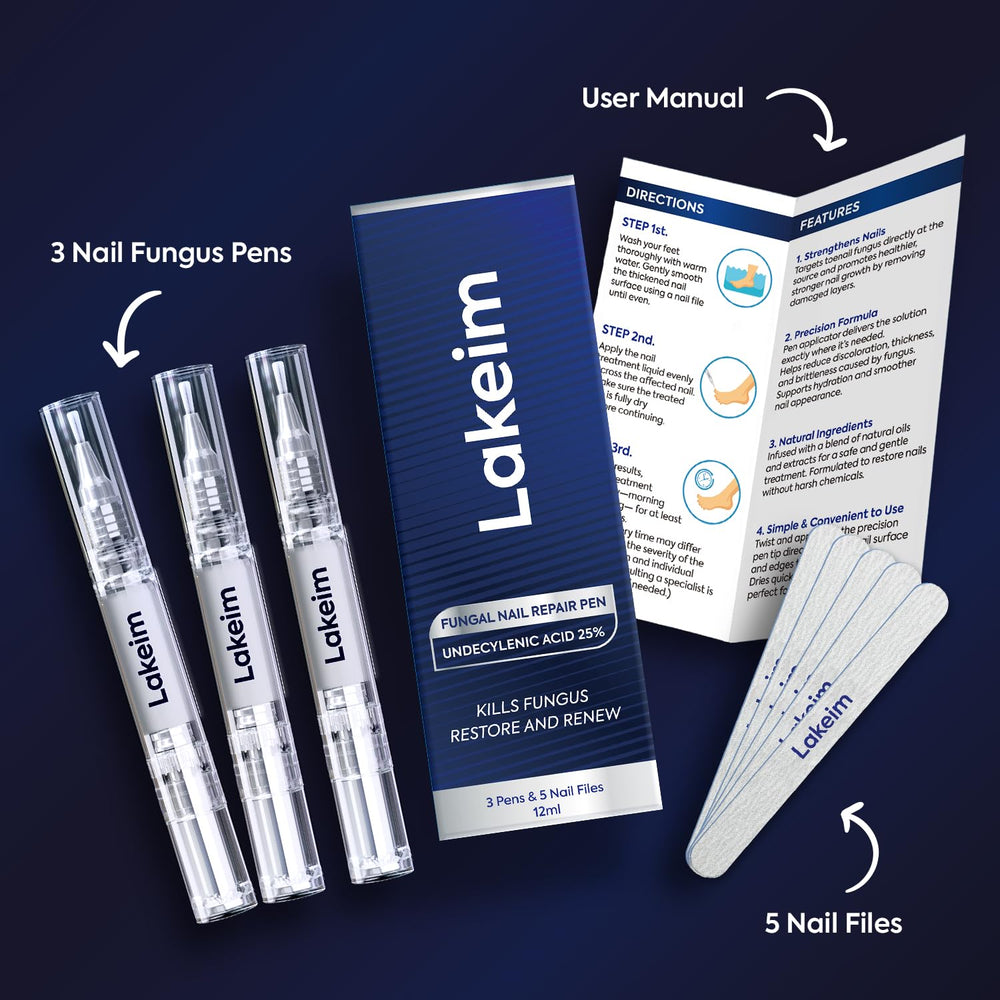 Lakeim 5-nail-files kit for gentle nail prep and shaping.
