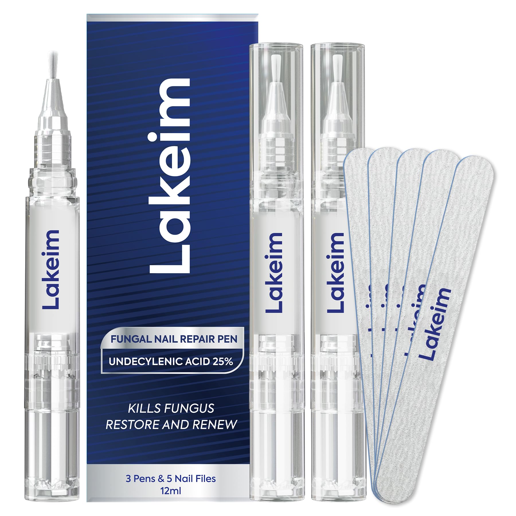 Lakeim Toenail Fungus Treatment Pen applying precisely to nails for targeted care and improved appearance.