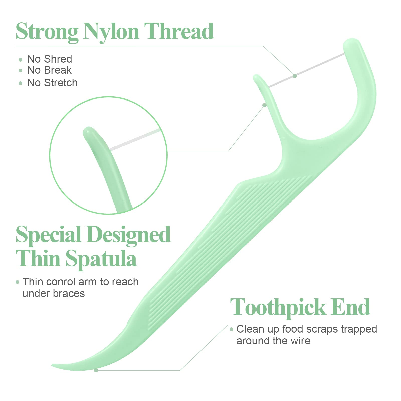 Lakeyface orthodontic flossers for kids make flossing around braces easy.