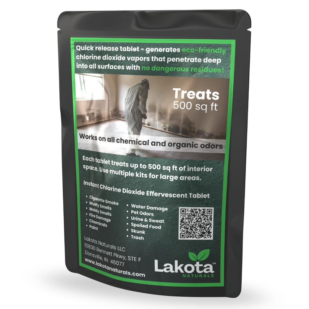 Lakota Naturals car odor remover setup using water activation for immediate freshening.