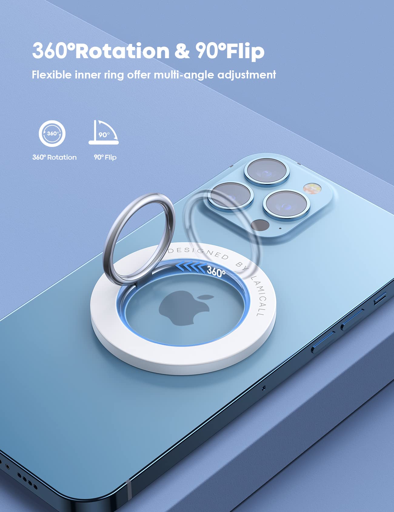 Metal ring enhances grip for a stronger hold during daily use