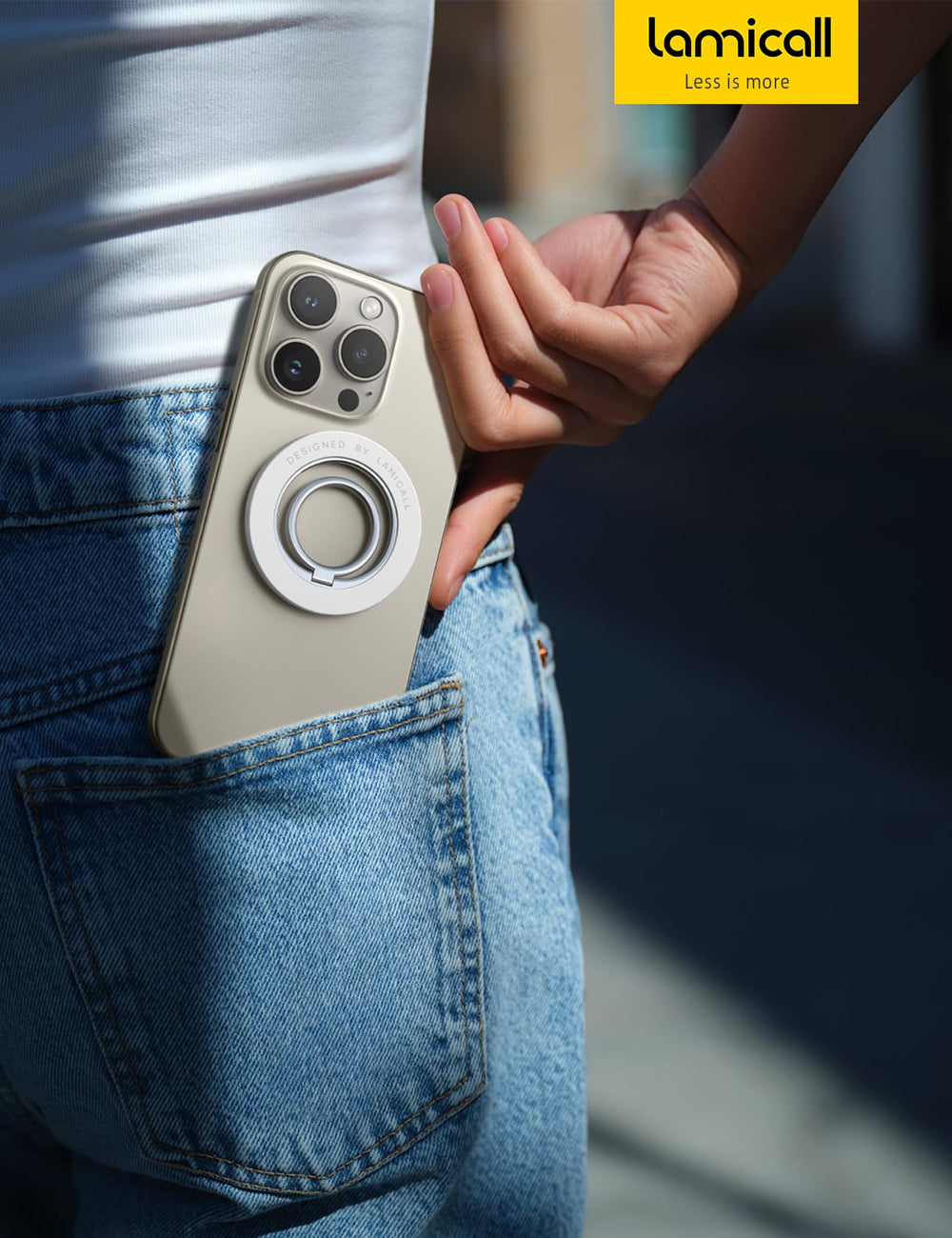 One-side magnetic design allows wireless charging without removing grip