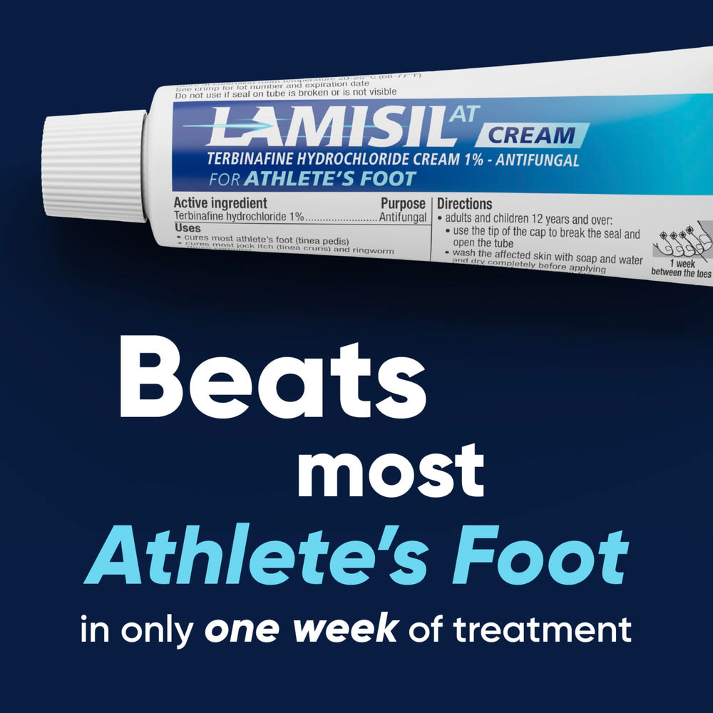 Lamisil packaging displays clear usage instructions for correct application.
