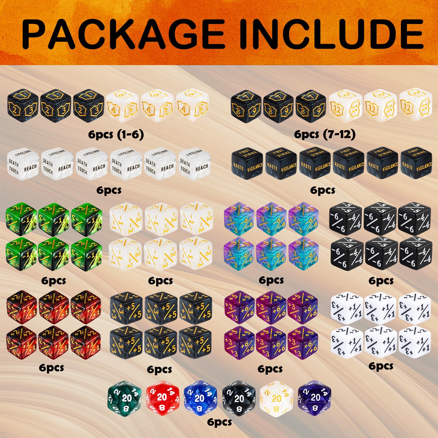 LAMJAM 20mm d20 dice included for diverse gameplay options.