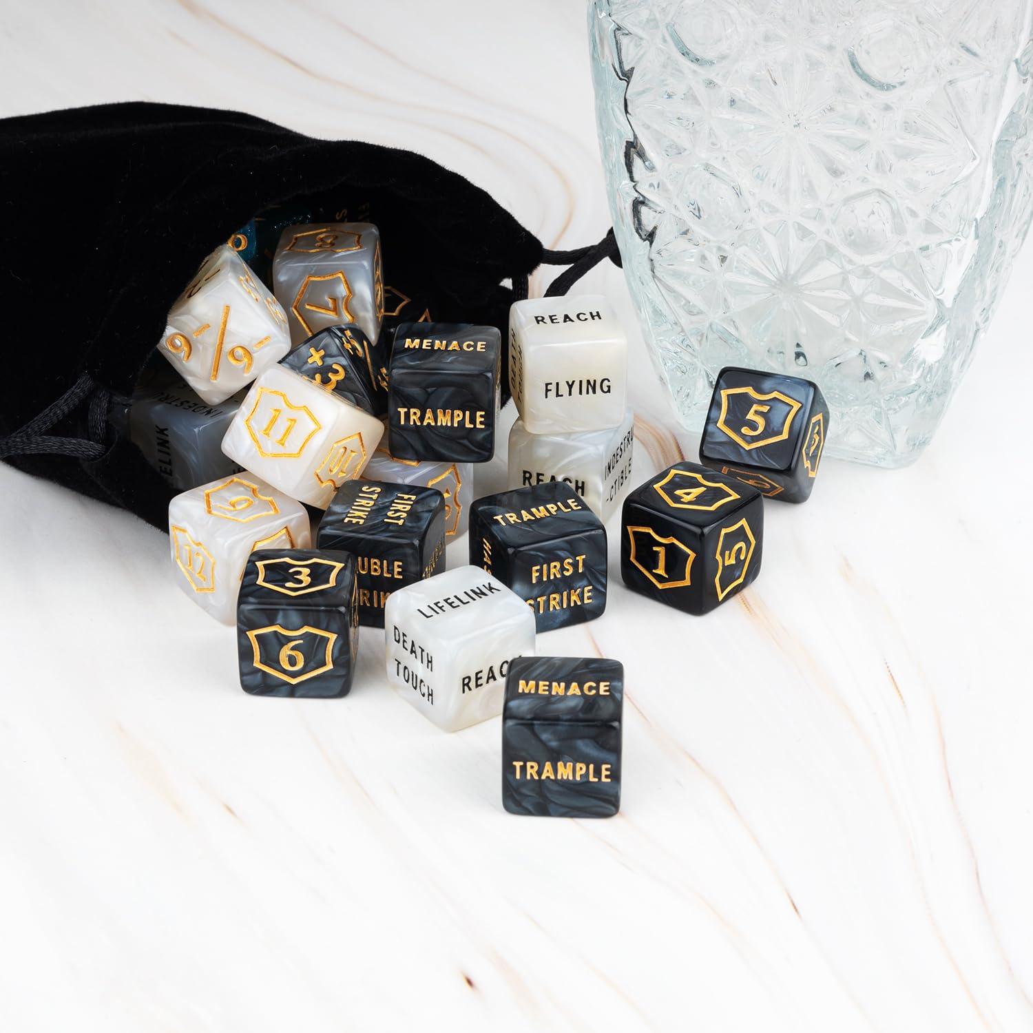 LAMJAM acrylic dice counters are durable, safe, and lightweight for travel.