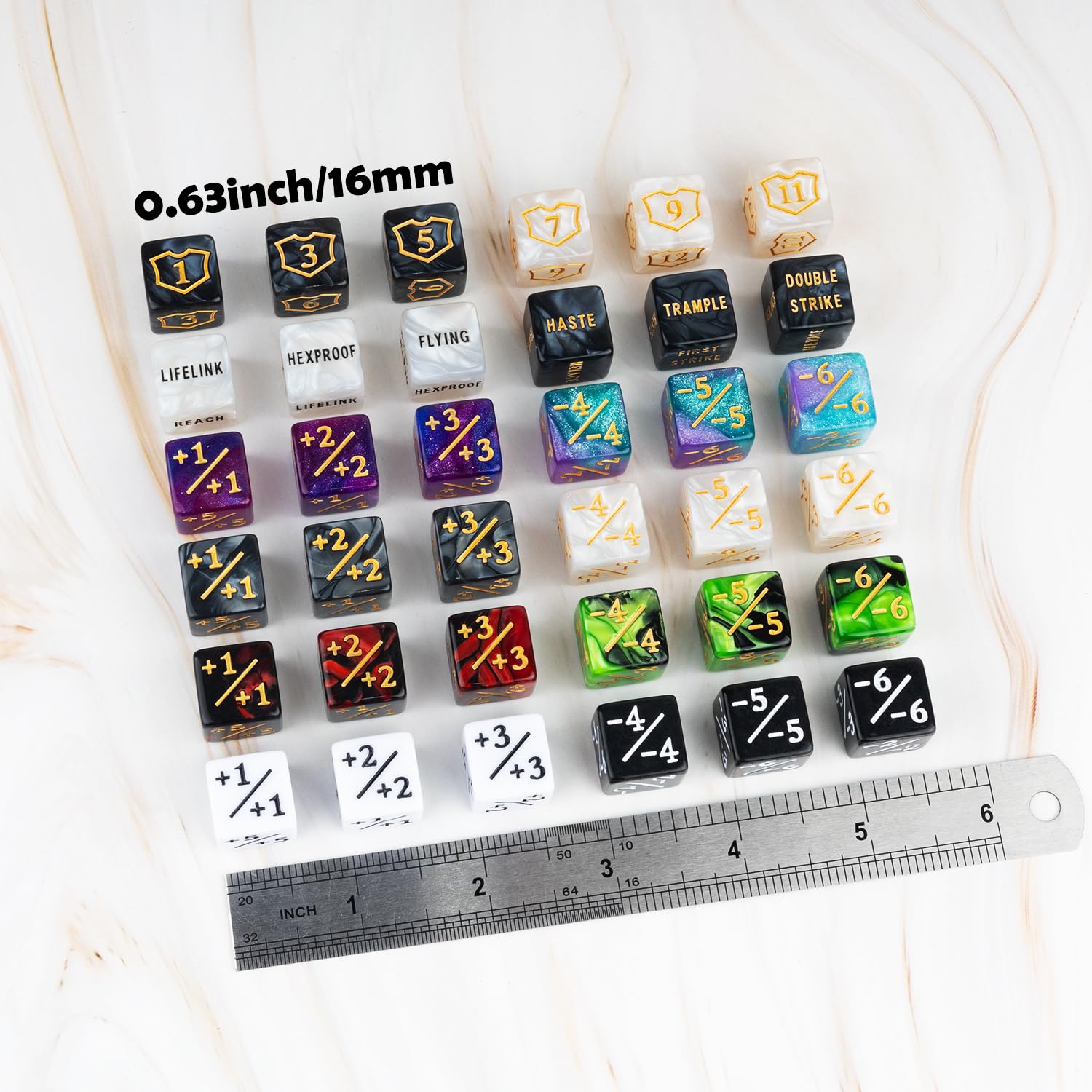 LAMJAM large-readable-numbers dice counters enable fast life totals during matches.