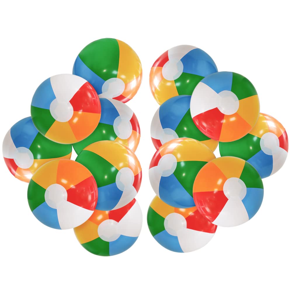 Lamnhin 12-inch beach ball pack: durable, kid-safe fun for pool and beach play.