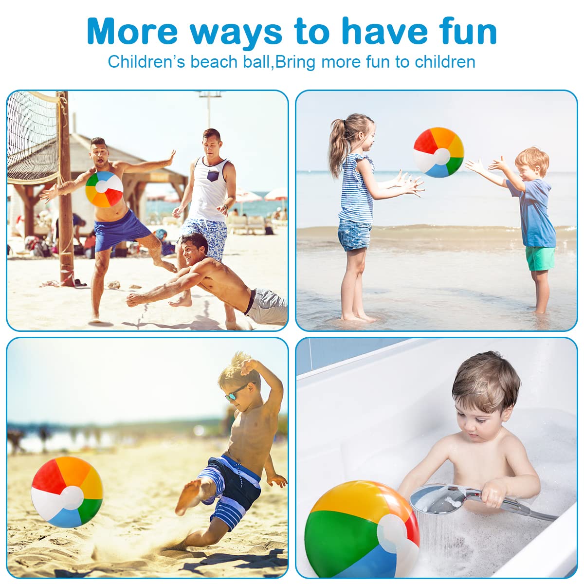 Lamnhin kids-safe beach balls: soft yet sturdy for safe outdoor play.