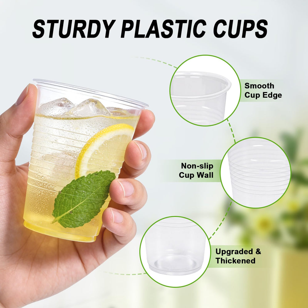 Lamosi 500-pack plastic cups, convenient disposable option for events and picnics.