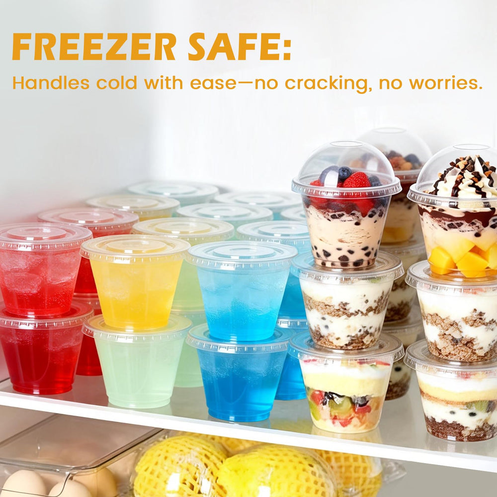 Lamosi 9 oz freezer-ready cups suitable for frozen desserts