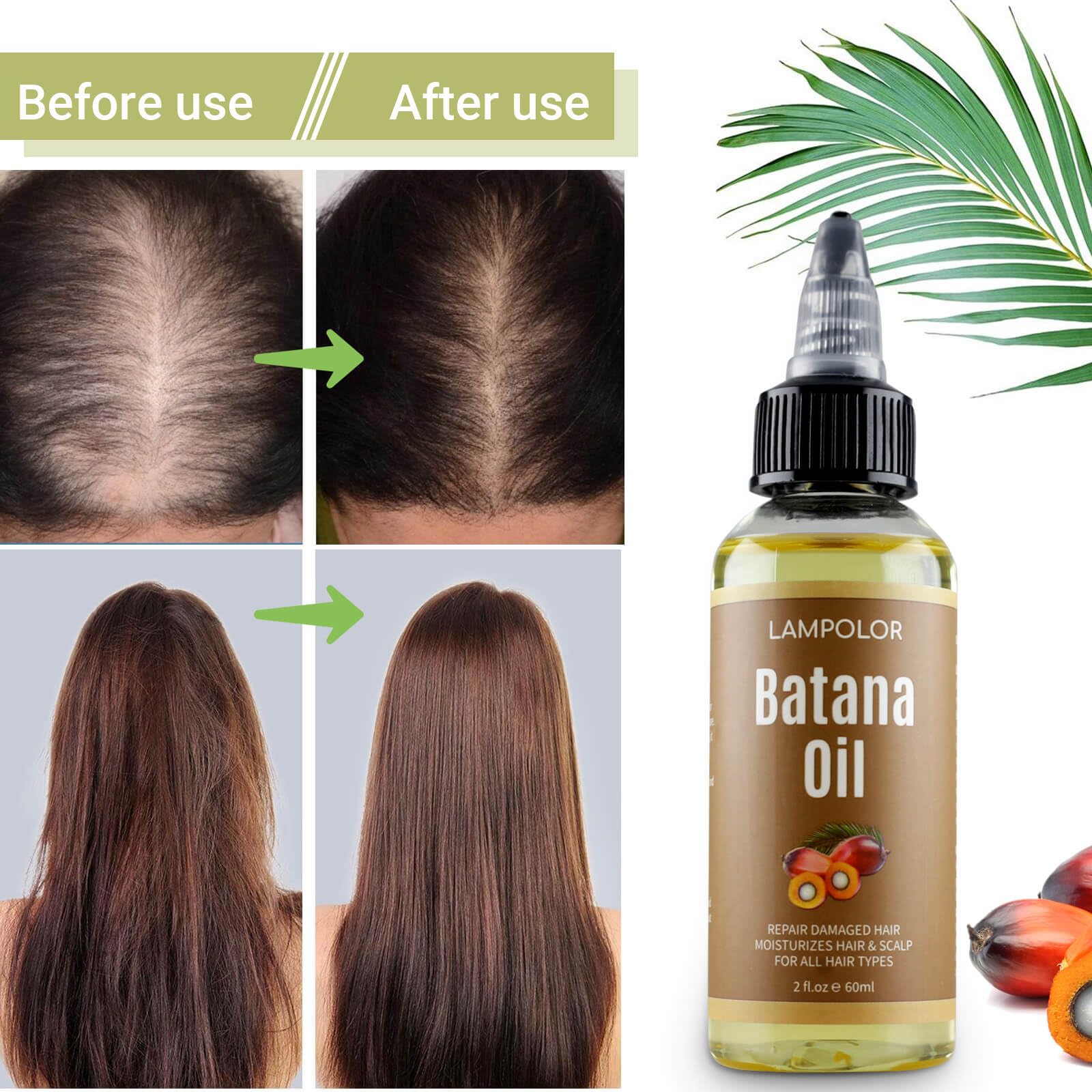 Lampolar Batana Oil packaging front shows ethical, chemical-free beauty option.