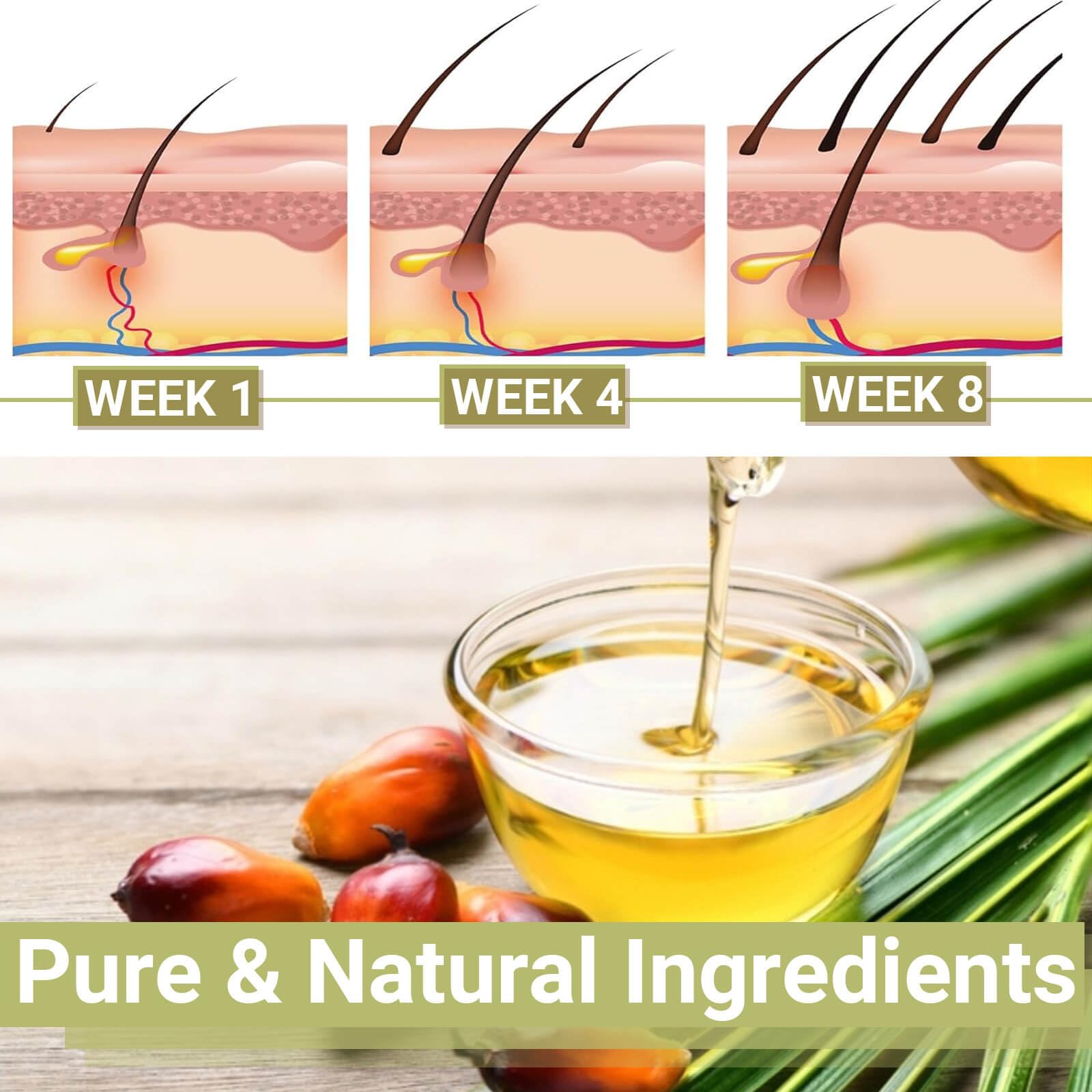 Lampolar Batana Oil on hair gleams with natural shine and softness.