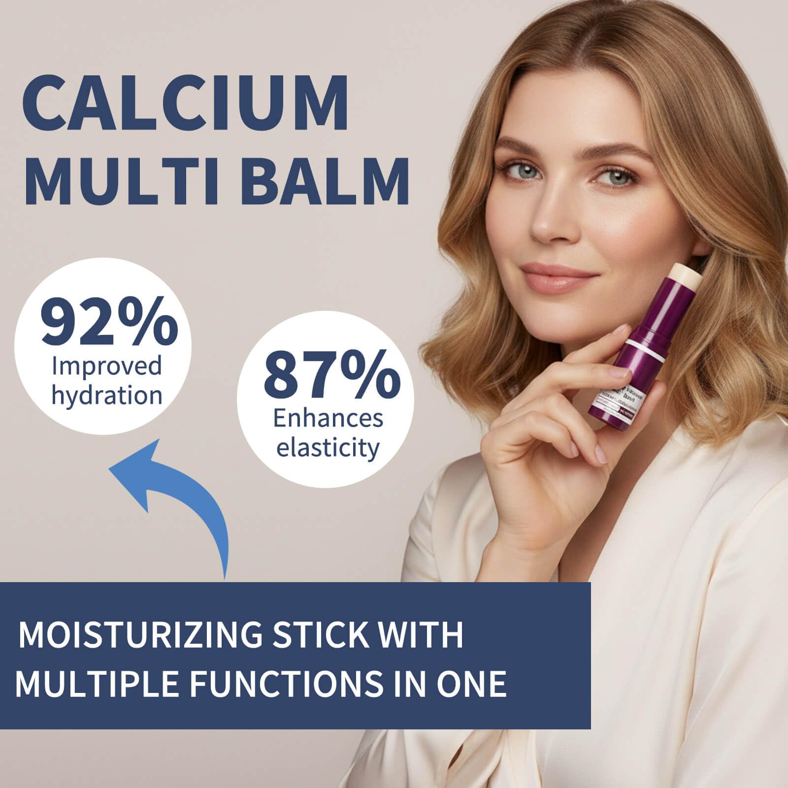 Lampolar balm applied around the eye area for lightweight moisture