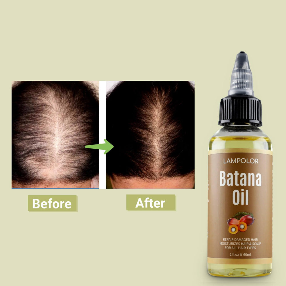 Lampolar Raw Batana Oil label close-up communicates purity and origin.