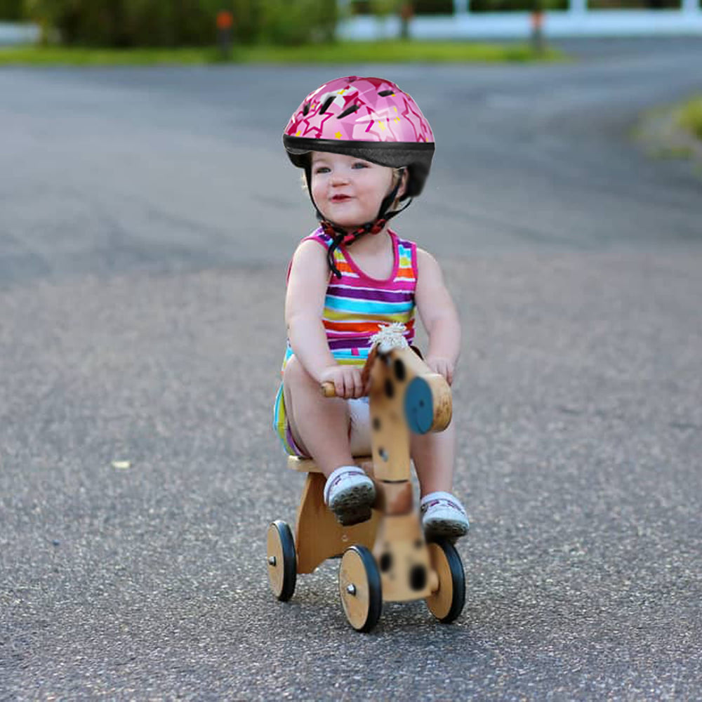 Lamsion kid wearing helmet during bike ride highlights safety in action