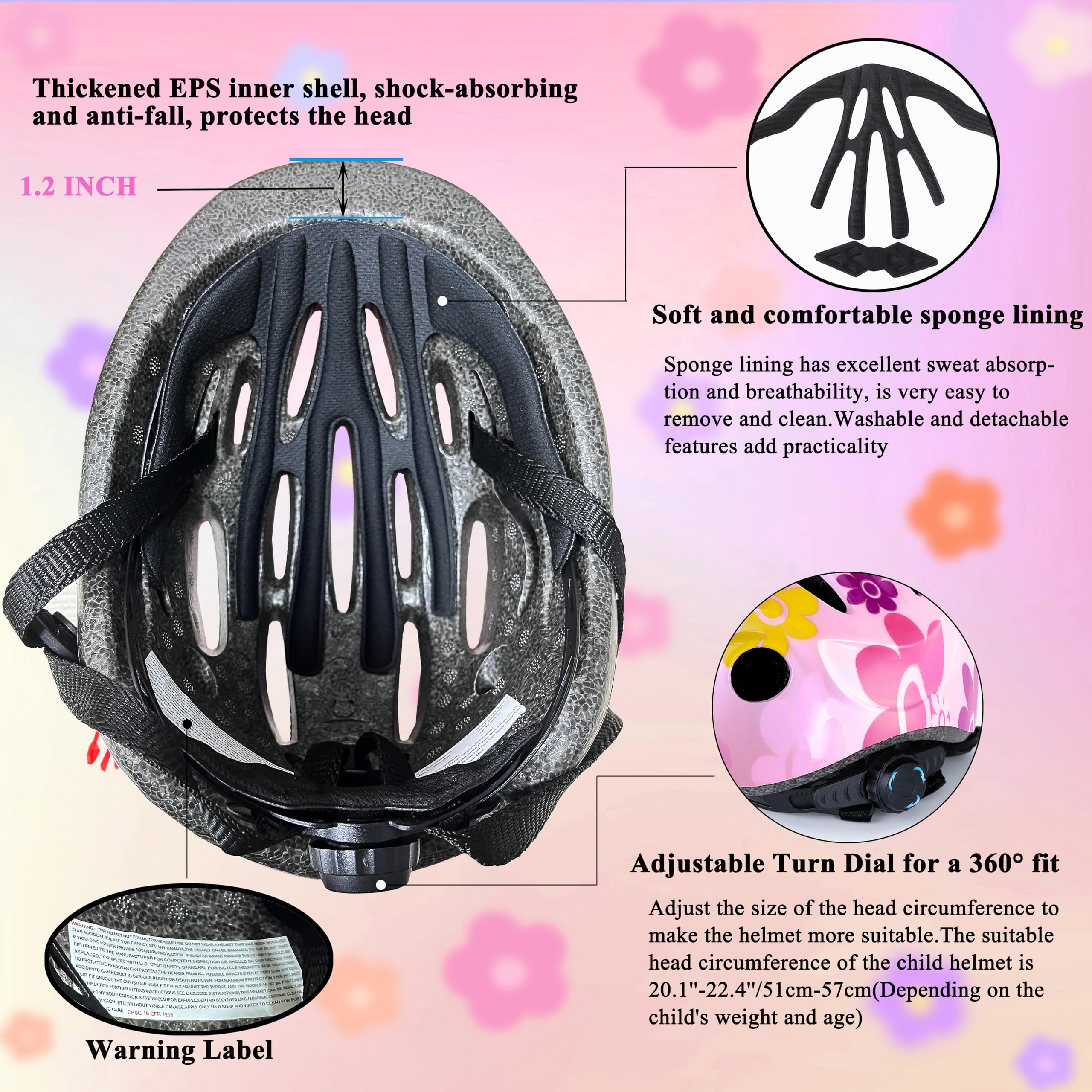 Lamsion lightweight kids helmet ensures comfortable wear during play