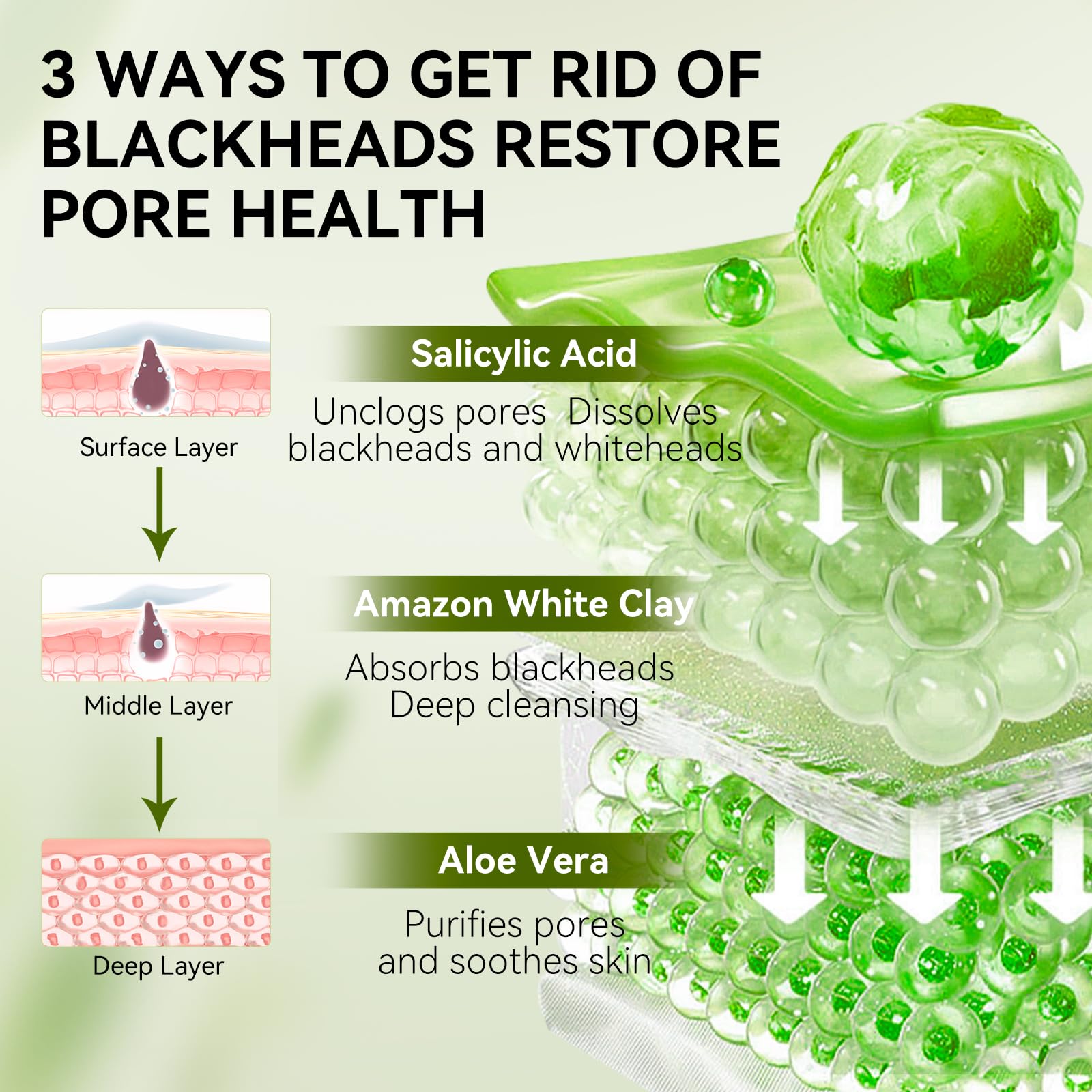 Aloe facial mask by Lanbena complements the pore treatment.