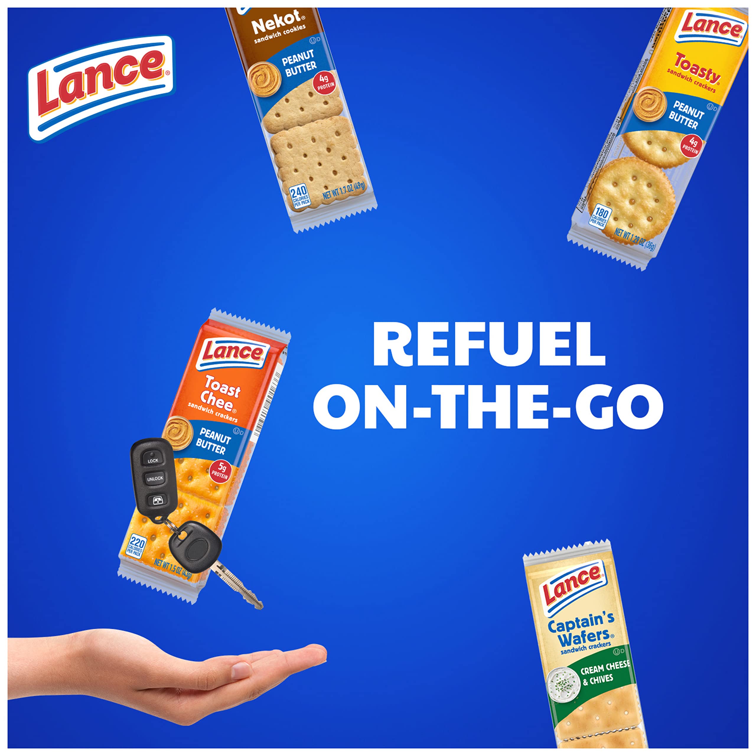 Lance Nekot Peanut Butter cookies offering familiar crunch and peanut flavor.