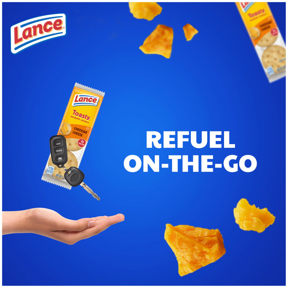Lance Toasty Cheddar sandwich crackers on-the-go pack, lunchbox-ready