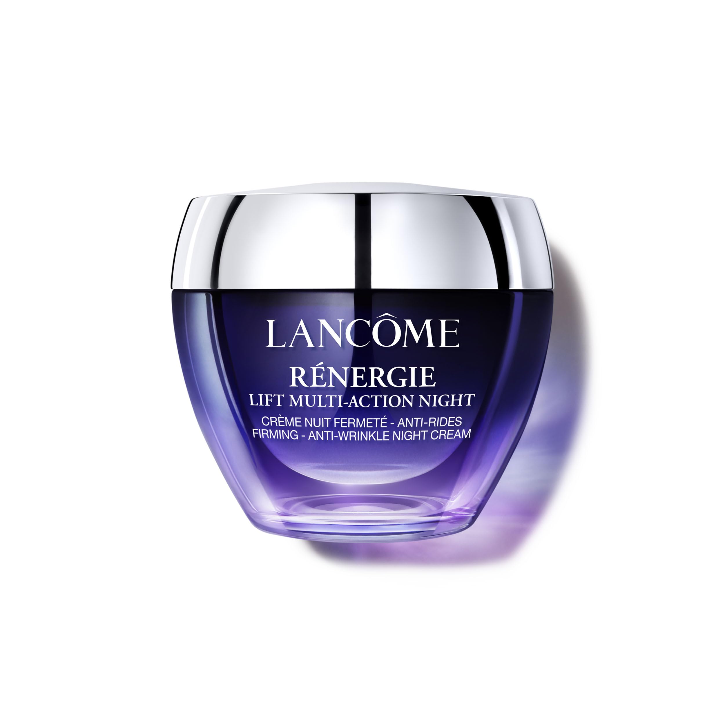 Lancôme Rénergie Lift Multi-Action jar close-up with rich cream for overnight hydration