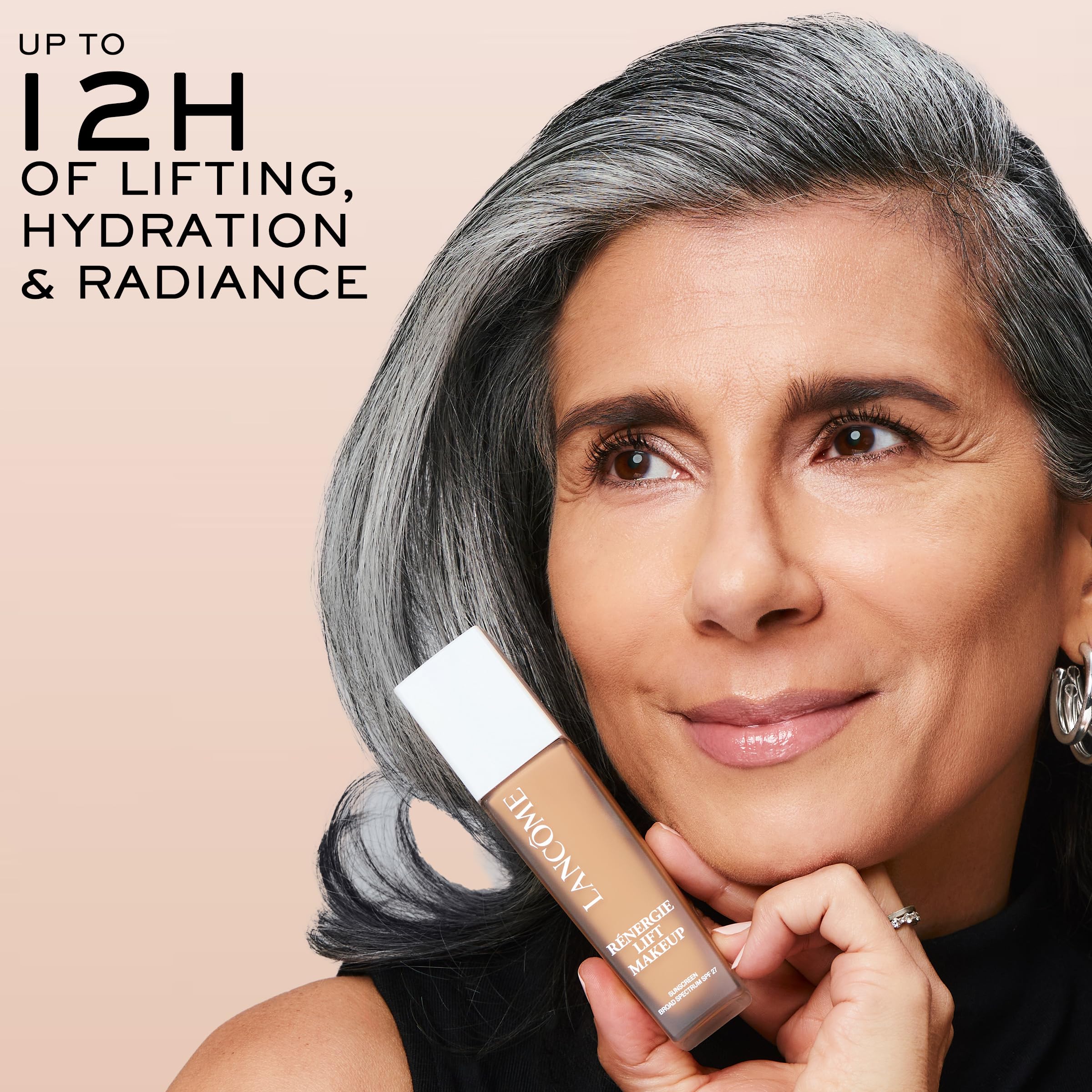 Lancôme Renergie Lift Makeup wear test shows long-lasting performance.