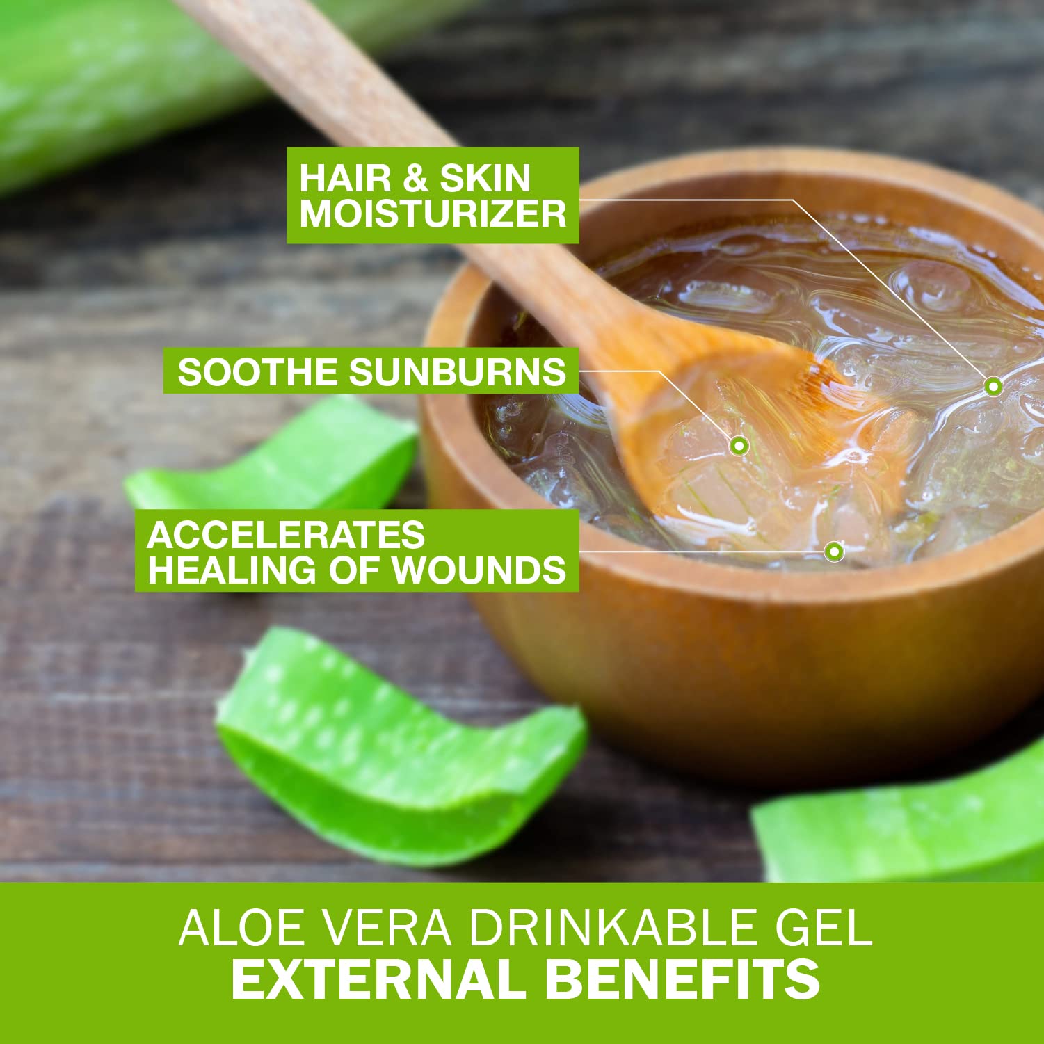 Land Art Aloe Vera Gel digestive benefits visual hints at gut comfort in daily use.