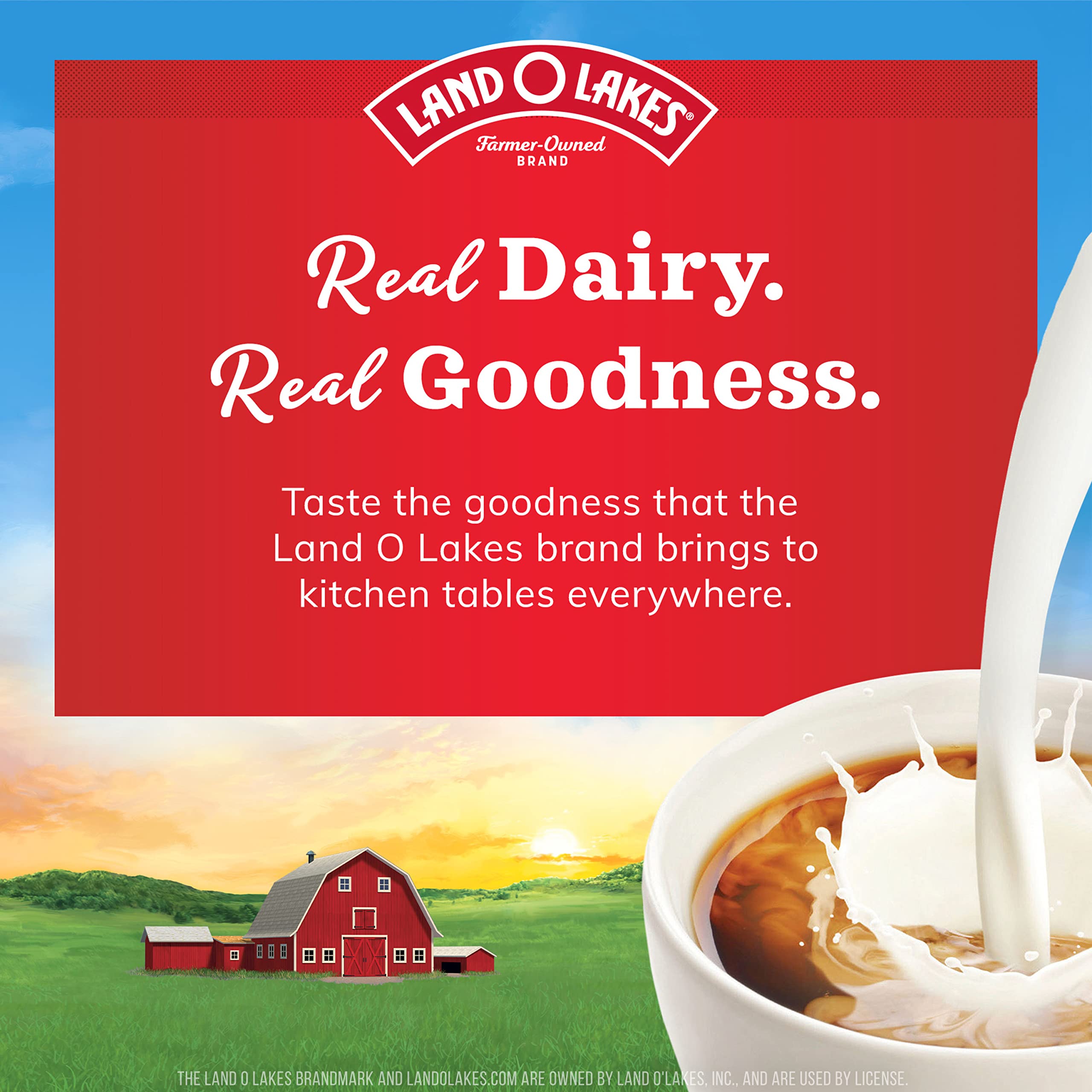 Land O Lakes Mini Moos shelf-stable creamer singles on a kitchen counter