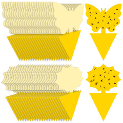 Landisun fruit fly traps in yellow attract pests quickly around houseplants