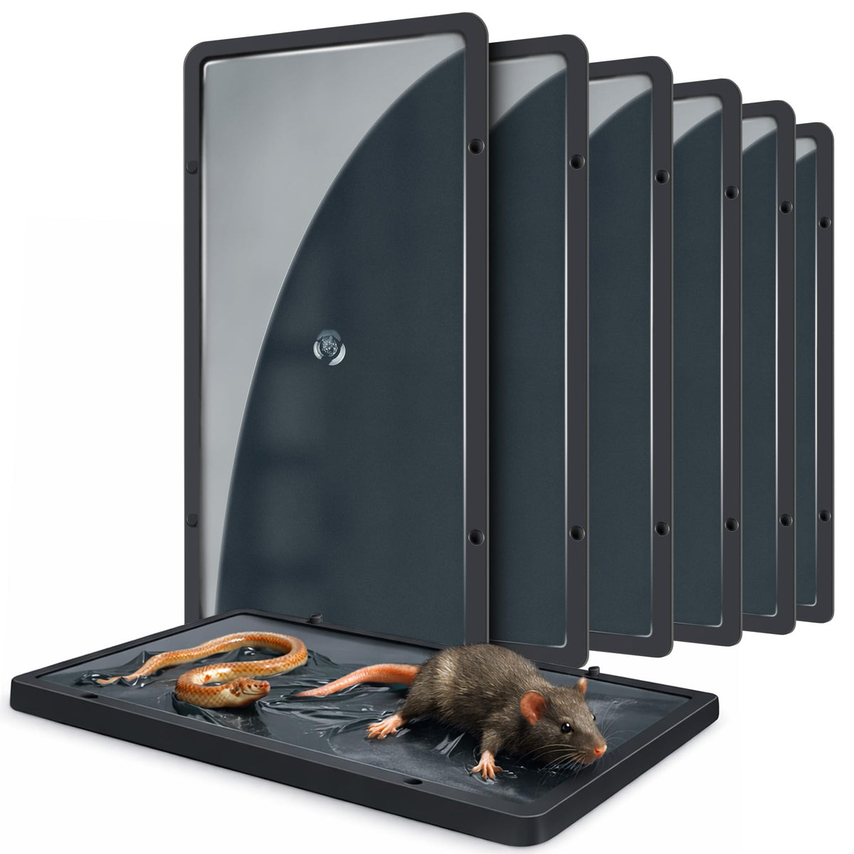 Landisun glue trap for mice and rats indoors, six-pack for versatile placement.