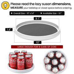 LANDNEOO diamond-surface lazy susan with silicone grip prevents slips under the sink.
