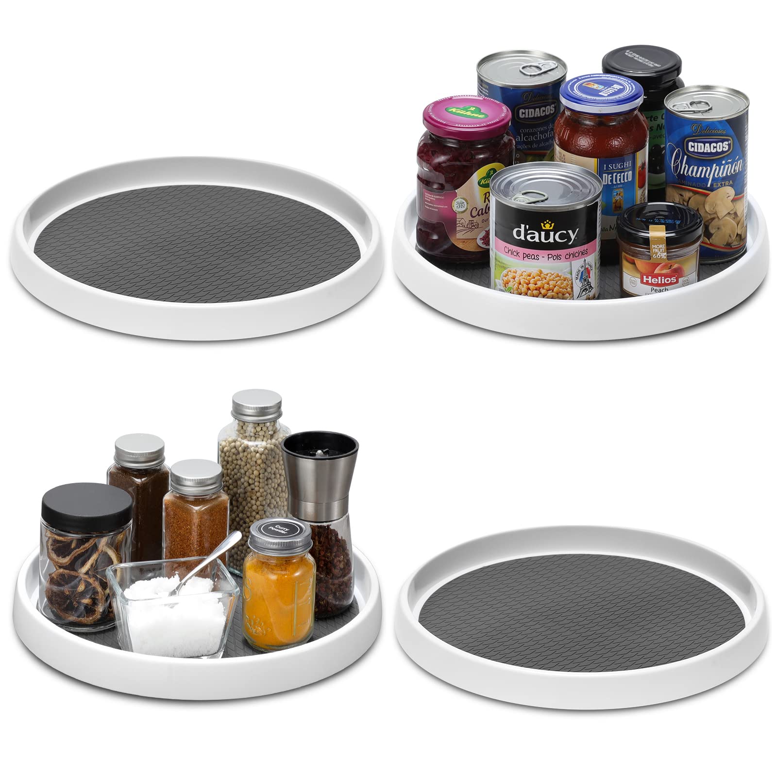 LANDNEOO compact 10-inch diameter storage solution for countertops and cabinets.