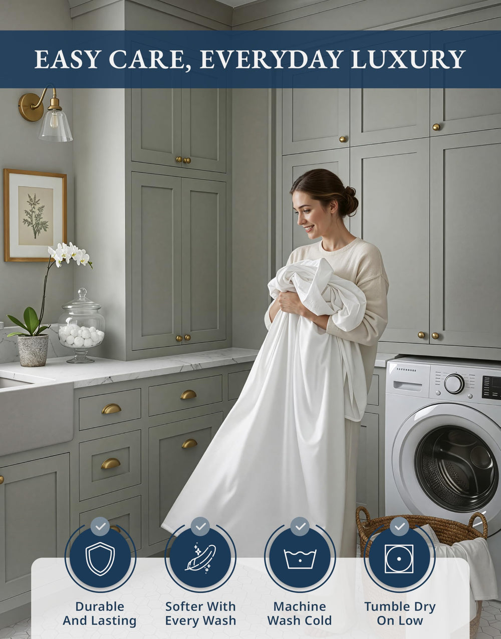 Lane Linen OEKO-TEX certified label ensures safe, responsible bedding.