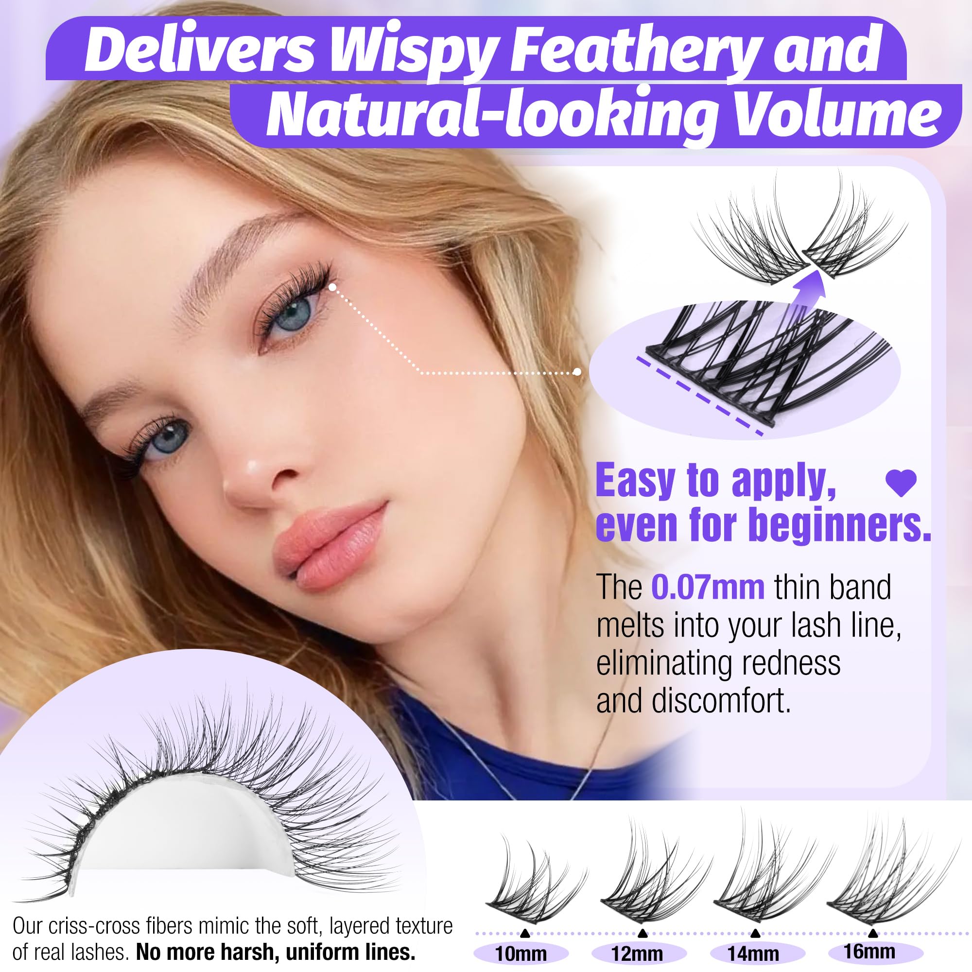 LANFLOWER at home DIY lash extension kit for salon quality results