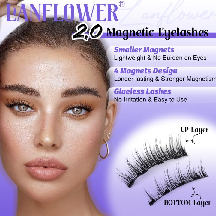 Lanflower no-glue lashes save time and eyeliner mess.