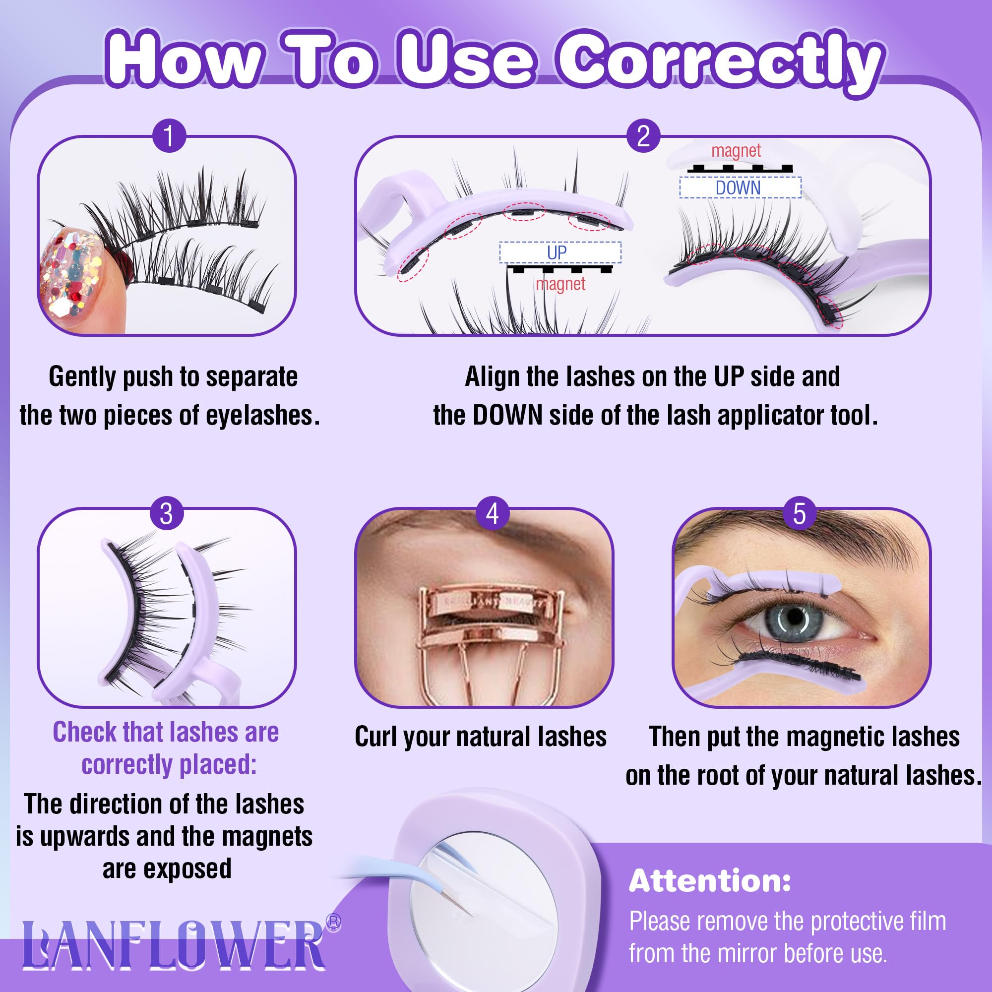 Lanflower skin-friendly lashes minimize irritation versus glue-based options.