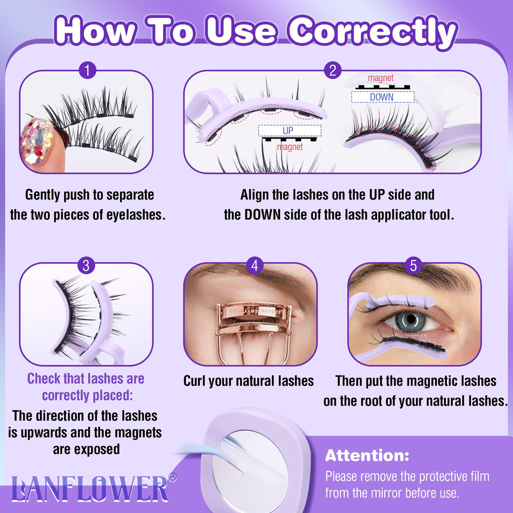 Lanflower skin-friendly lashes minimize irritation versus glue-based options.