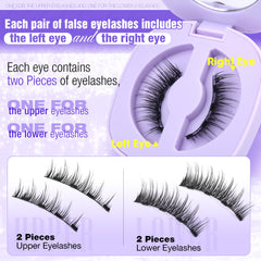Lanflower wispy magnetic lashes add volume with a lightweight, realistic finish.