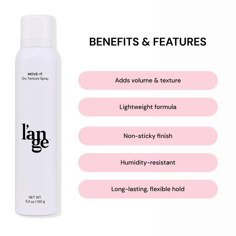 lange-hair Move-It hands applying texture spray for added volume