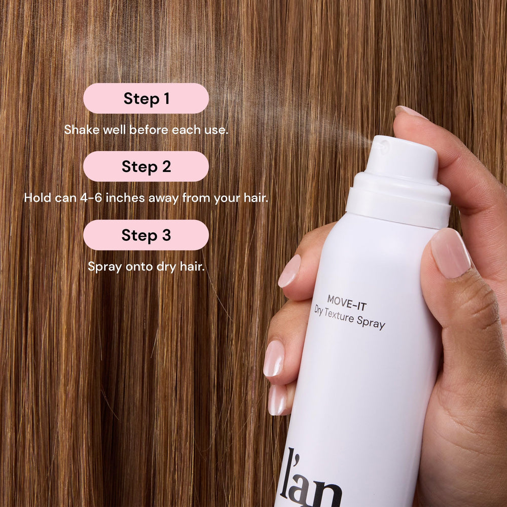 lange-hair Move-It tousled waves look achieved with texture spray