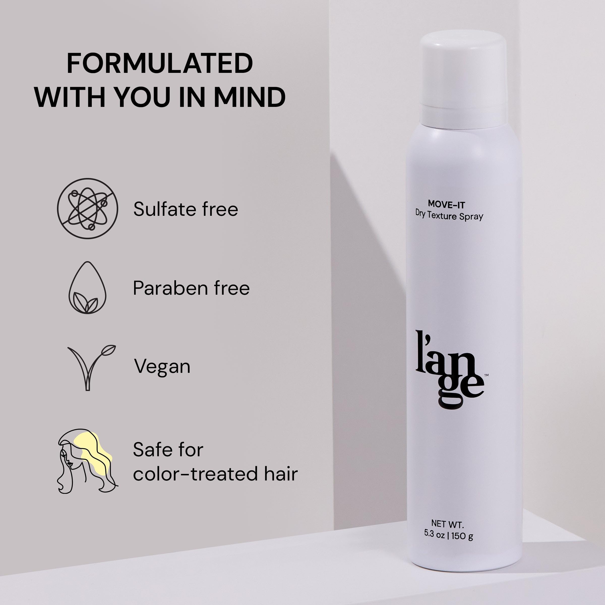 lange-hair Move-It texture spray bottle showing lightweight, residue-free volume