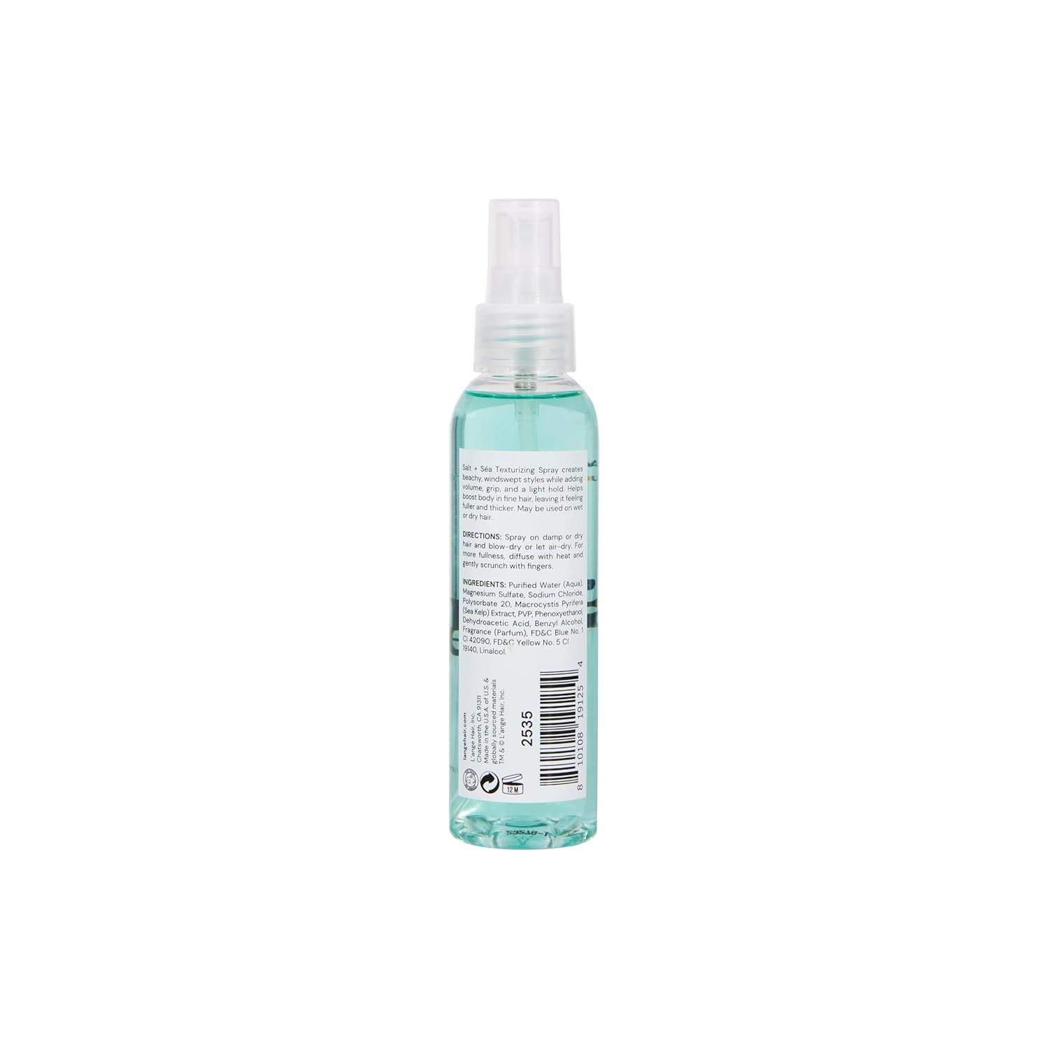 LANGE HAIR Sea Salt Texturizing Spray hero shot highlights texture and natural movement.