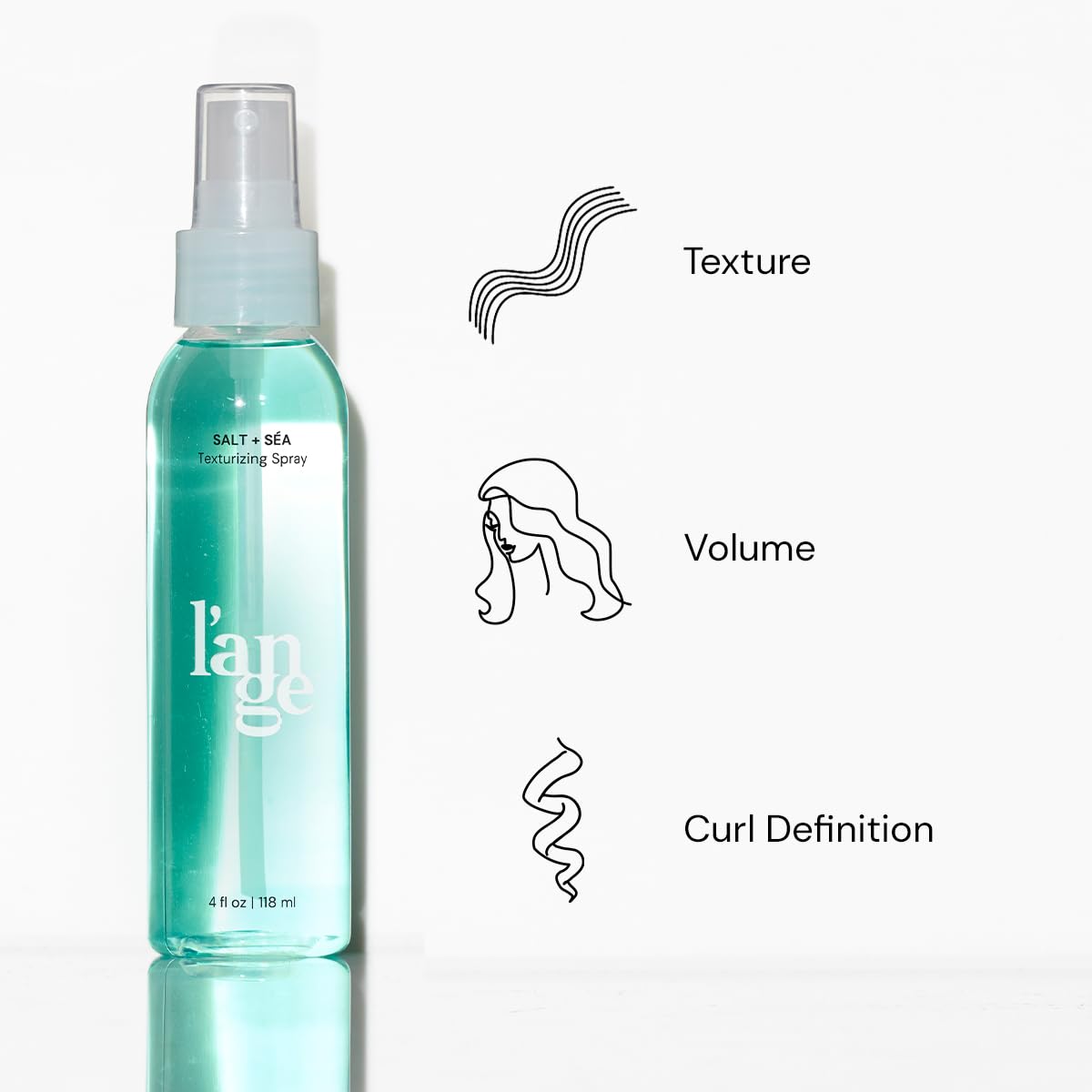 LANGE HAIR Sea Salt Texturizing Spray on dry hair adds texture effortlessly.