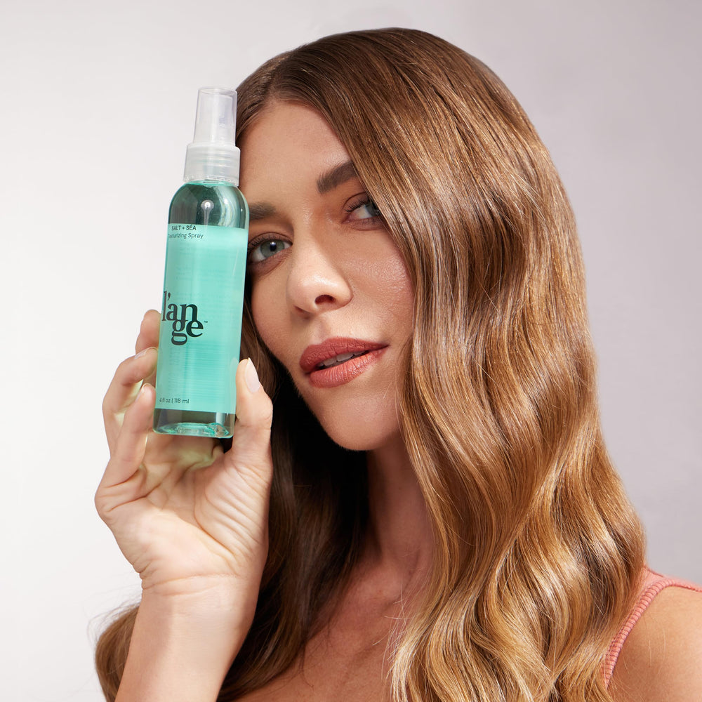 LANGE HAIR Sea Salt Texturizing Spray delivers a soft, natural finish.