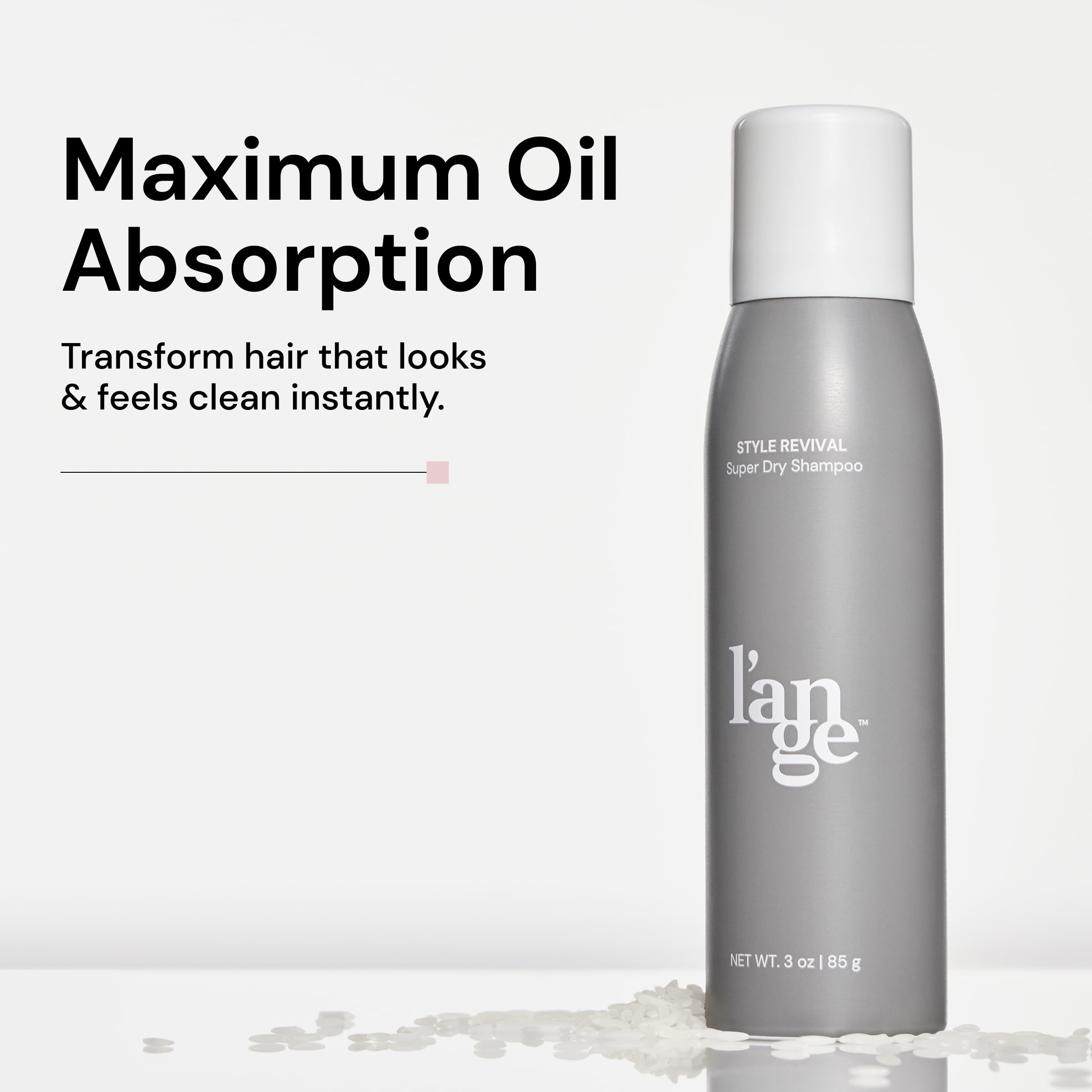 L'ANGE HAIR Style Revival dry shampoo application adds lift and texture