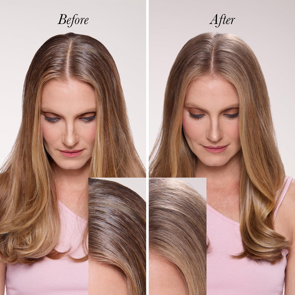 L'ANGE HAIR Style Revival dry shampoo texture closeup shows invisible finish