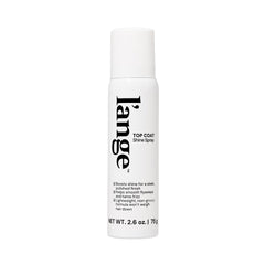 L'ANGE HAIR Top Coat Shine Spray bottle delivers instant gloss with a weightless feel.