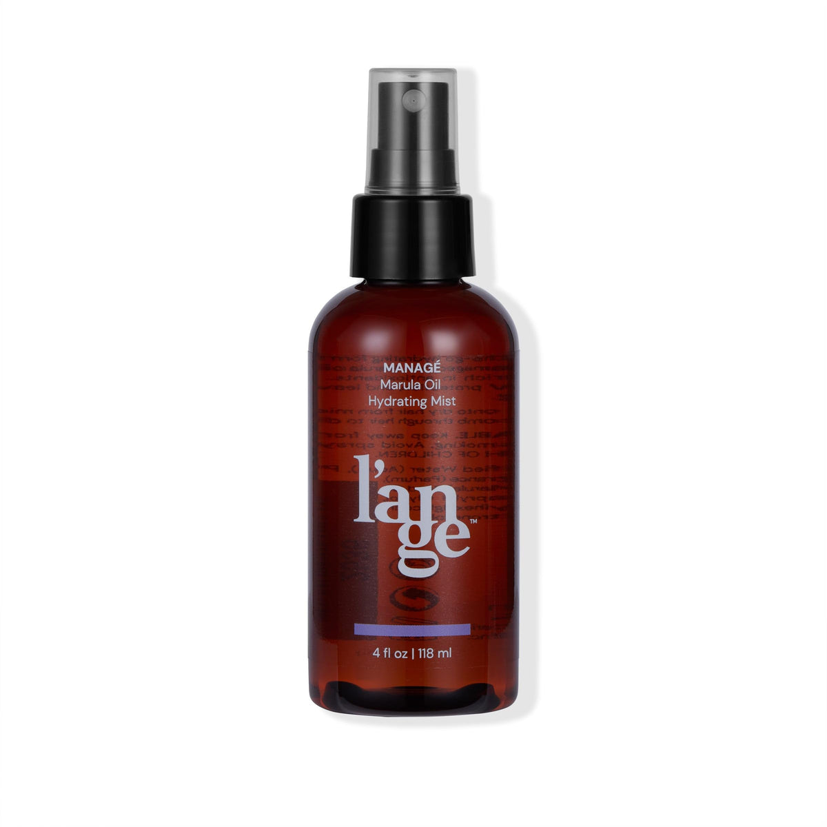 L'ANGE HAIR Marula Oil Hydrating Mist bottle for smooth, frizz-free styling.